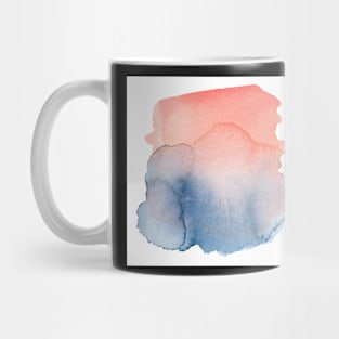 Rose Quart and Ocean Blue Watercolor Splotch Mug